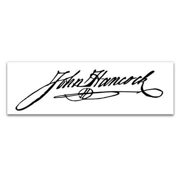 John Hancock Signature - Vinyl Sticker Waterproof Decal ...