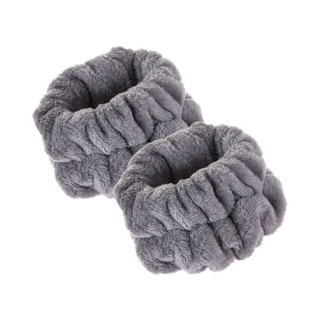 Women Girl for Yoga Running Prevent Liquid from Soft to Touch Microfiber Absorbent Face Wash Wristbands for Washing Face Spa Wrist Washband GREY