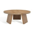 thumbnail image 6 of SAFAVIEH Couture Julianna Rustic Round Wood Coffee Table, Rustic Oak, 6 of 11