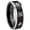 Black 2 Tone Beveled Edge, variant on Masonic Shriners Concave Black Tungsten Men Ring 10MM