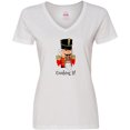 thumbnail image 3 of Inktastic Crushing It Nutcracker Women's V-Neck T-Shirt, 3 of 5