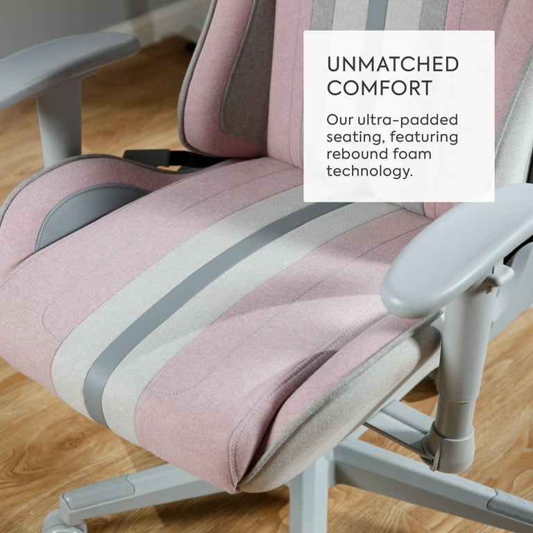 X Rocker Mysa PC Gaming Chair with Lumbar Support, Pink