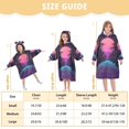 thumbnail image 4 of FORMRS Wearable Blanket Hoodie with Sleeves for Kids Cozy Flannel Sweatshirt, Night Neon Road, 4 of 7