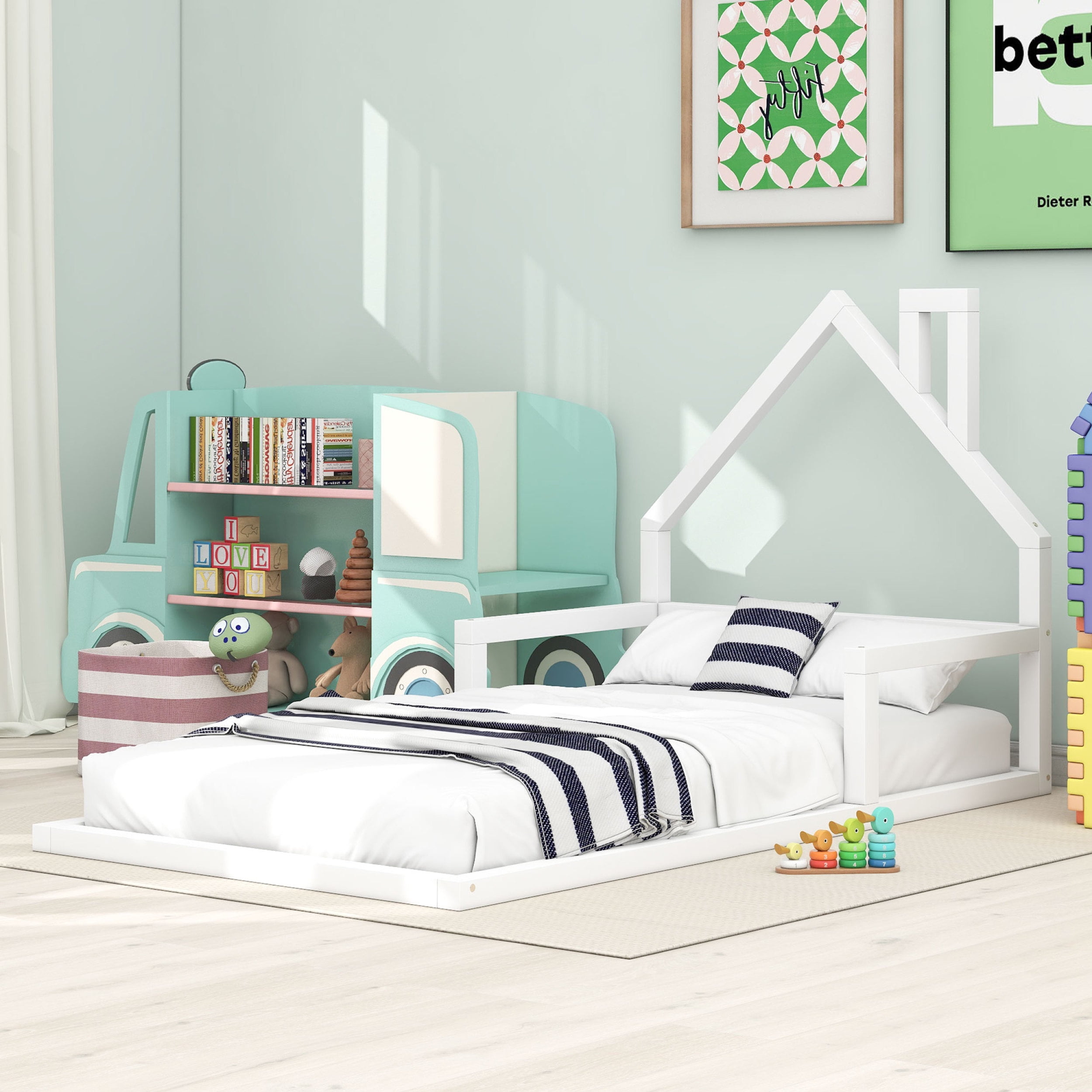 Weston home hazleton black metal queen canopy bed with grey upholstered headboard and footboard discount