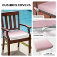 thumbnail image 3 of Outdoor Patio Cushion Covers 4 Pack Ombre Pink Patio Chair Cushion Covers with Ties and Zipper Gradient Color Pink Waterproof Outdoor Seat Cushion Covers for Patio Furniture 22"x20", 3 of 9