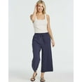 thumbnail image 6 of Real Essentials 3 Pack: Women's Ultra-Soft Wide Leg Loose Capri Open Bottom Pants - Yoga Lounge Pockets(Available in Plus), 6 of 7