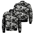thumbnail image 3 of Chaqueta con cremallera y estampado de camuflaje para hombre, chaqueta clásica con estampado 3D de manga larga, informal, de gran tamaño, para primavera y otoño, 3 of 5