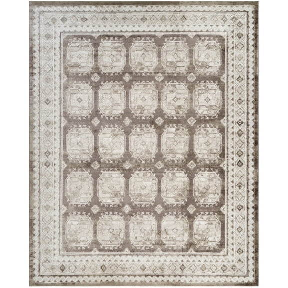 Nourison Dekor 7'10" x 9'10" Ivory Brown Vintage Indoor Rug