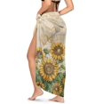thumbnail image 2 of FKELYI Sunflower Musical Note Butterfly Print Women's Sarong Wraps Beach Cover Up Soft Swimwear Cover Ups Sheer Fabric Pareo Breathable Beachwear Dress for Lady Summer Spring, 2 of 6