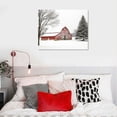 thumbnail image 4 of COMIO Winter Scenes Pictures Old Red Barn Canvas Wall Art Winter House Painting Winter Barn Prints Snow Scenery Wall Art Christmas Winter Poster Rustic Red Barn Canvas Snowy Landscape Wall Art, 4 of 4