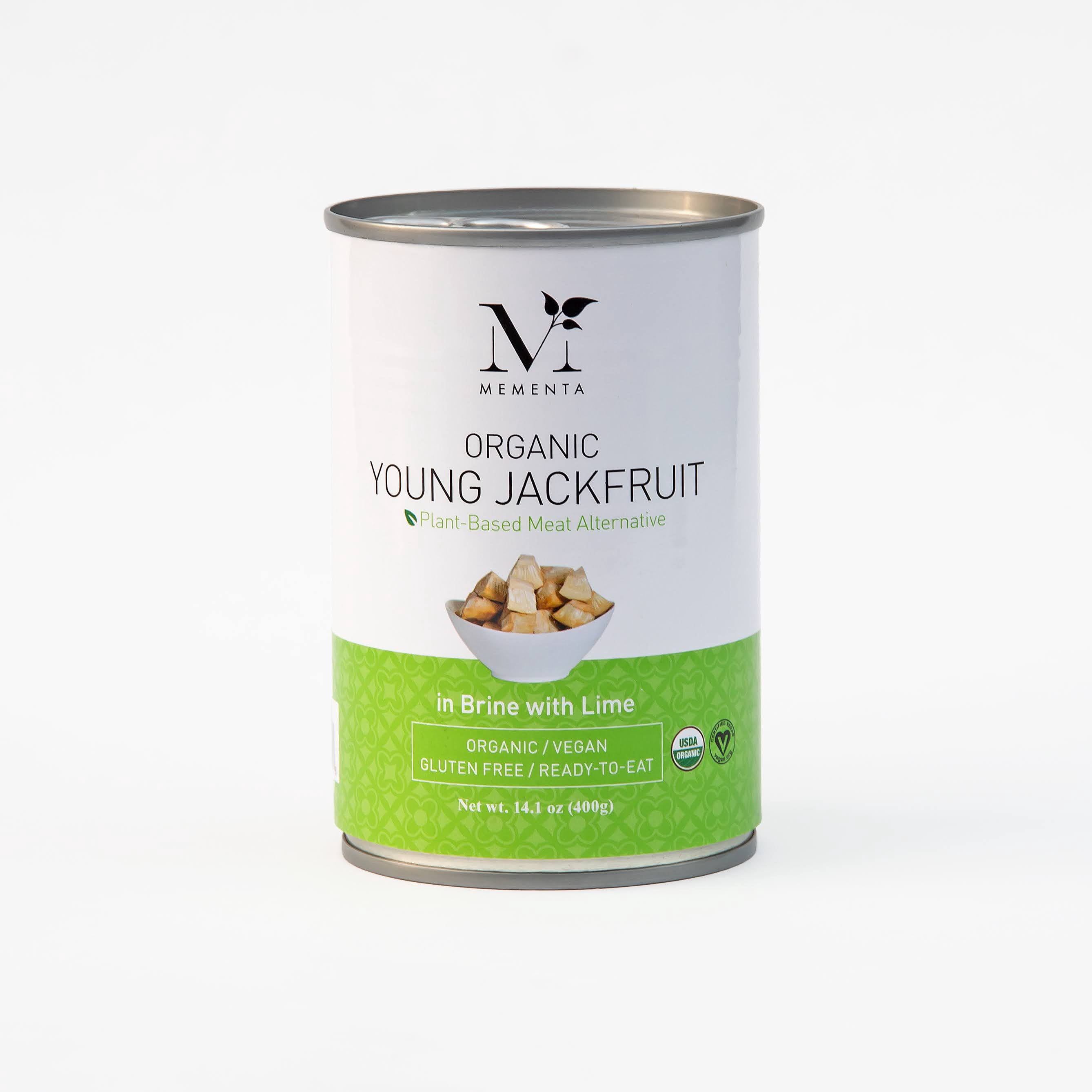 Mementa Inc (6 Pack) Organic Jackfruit in Brine with Lime, 14 oz. Can