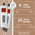 thumbnail image 2 of Yesfashion Electric Blanket Twin Size -Soft Flannel Heated Blanket with 6 Heating Levels Time Settings Fast Heating Blanket with Enlarged Heating Area, 2 of 9