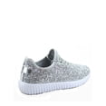 thumbnail image 2 of Remy-18k Youth Girl's fashion Flat Lace Up Light weight Glitter Sneaker Athletic Shoes, 2 of 2