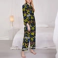 thumbnail image 3 of Honeii Rock Your Socks print Women's Pajama Sets Long Sleeve Button Down Sleepwear Nightwear Soft Pjs Lounge Sets-X-Large, 3 of 7