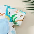 thumbnail image 6 of HCNTES Toddler Summer Outfits Boy Dinosaur Print Tee and Elastic Waist Shorts 2Pcs Toddler Clothes for Boys, 6 of 7