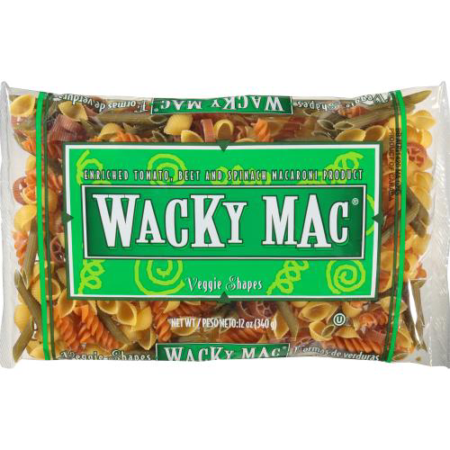 Wacky Mac Veggie Shapes