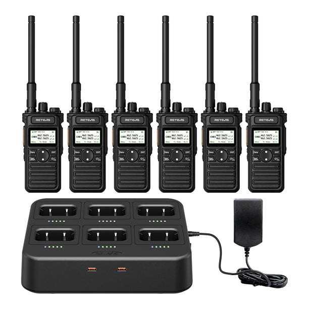 Walkie Talkie Retevis RT86S de largo alcance con cargador (RT86 de segunda generación)