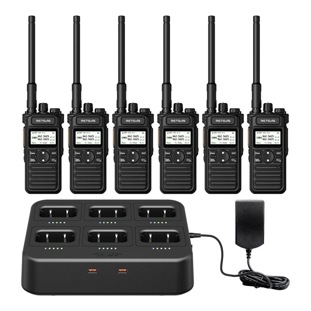 Walkie Talkie Retevis RT86S de largo alcance con cargador (RT86 de segunda generación)