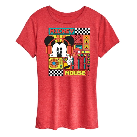 Disney - Mickey Mouse Rhythm Waves - Women's Short Sleeve Graphic T-Shirt