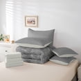 thumbnail image 6 of Feelyou Sliver Boho Damask Bedding Comforter Set 7pcs, Tribal Gothic Crow Full Bedding Set, 6 of 8