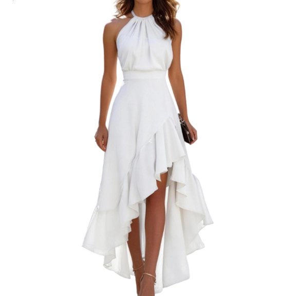 High Waist Dress For Special Occasion Fashionable Sleeveless Wrap Dress