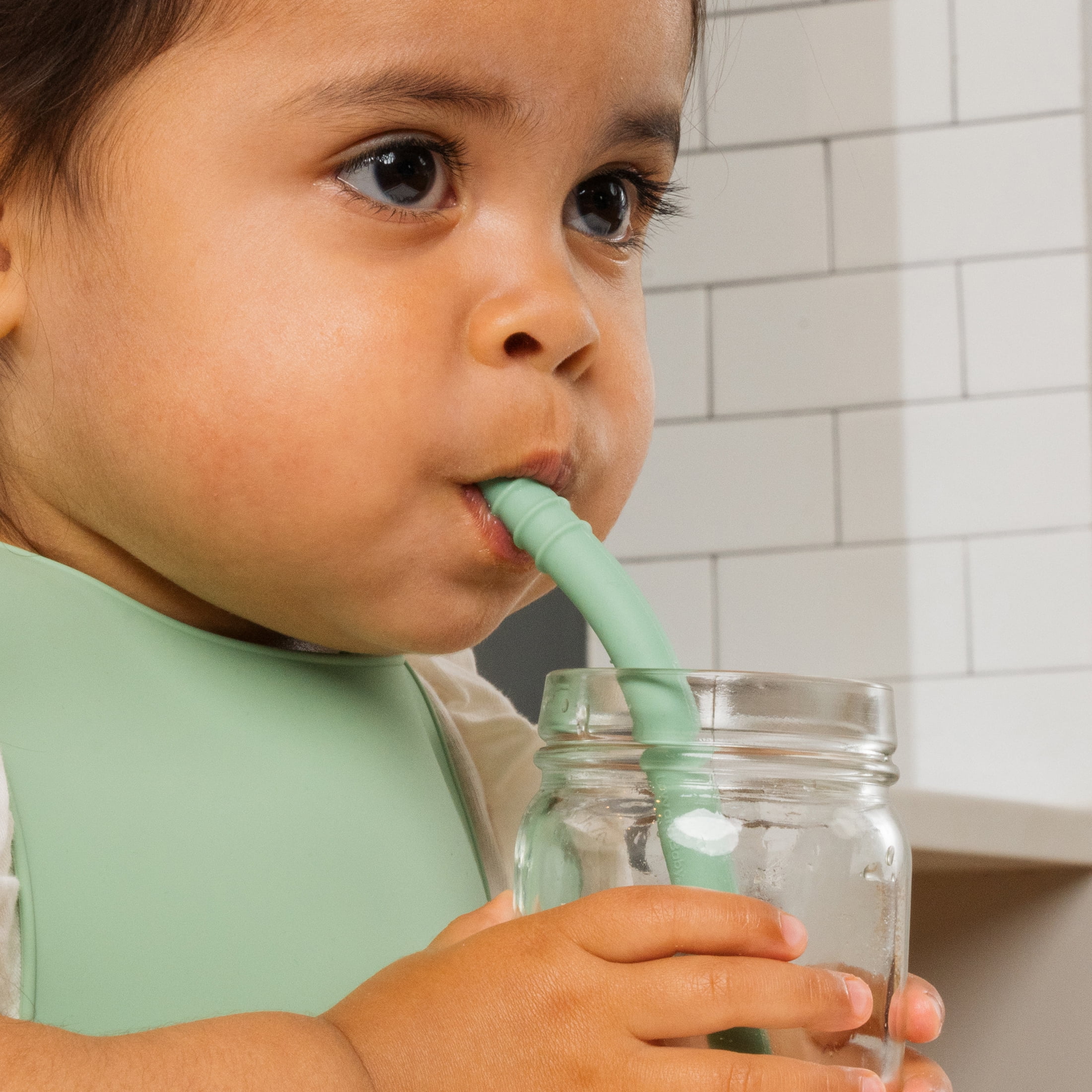 UpwardBaby Multicolor Silicone Straws Pack 6-inches