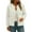 Beige, variant on Women's Solid Color Long-sleeved Plaid Thick Baseball Jacket/Cotton Coat Beige L