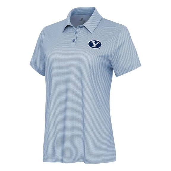 Women's Antigua White/Royal BYU Cougars Rings Polo