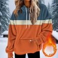 thumbnail image 2 of Women’s Colorful Oversized Hoodie Long Sleeve Gradient Color Block Sweatshirt with Drawstring and Pockets Fall Winter Loose Casual Hooded Top for Everyday Comfort and Style, 2 of 5