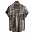 thumbnail image 4 of TIHLMK Mens Tshirts Men Hawaiian Short Sleeve Beach Shirt Printed Summer Casual Button Down Shirts, 4 of 8