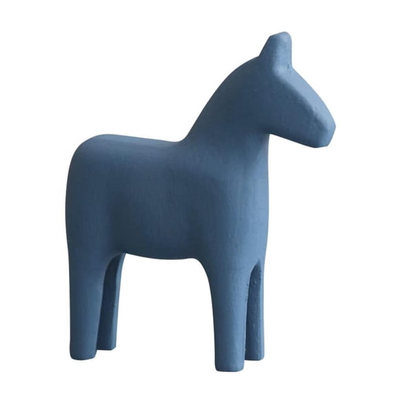 MOMOJIA Contemporary Swedish Dala Horse Figurine Statue Decorative Shelf Decors for Coffee Shop Office Living Room Ornament Gift
