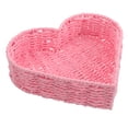 thumbnail image 5 of OFFIGAM Heart Paper Rope Basket Rattan Bread Egg Fruit Basket Platters Woven Organizer Bin For Tea Table Bread Candy Vegetables And Sundries Storage Container Vanity Desktop Decor, 5 of 9