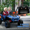 thumbnail image 4 of Qaba 2 Seater 24V 7AH Ride on Truck w/ Spring Suspension, Remote, Blue, 4 of 10