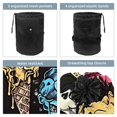 thumbnail image 3 of PhooArto Drawstring Cosmetic Bag, Barrel Shaped Portable Travel Makeup Bags, Skulls Ice Cream Pattern Large Capacity Waterproof Multifunctional Bucket Toiletry Bag, 3 of 6