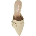 thumbnail image 4 of Charles by Charles David Acapulco Nude Buckled-Vamp Low-Heeled Mule Sandal (10, Nude), 4 of 4