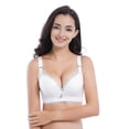 thumbnail image 1 of Sujetador fino de encaje de talla grande con pecho pequeño y copa engrosada para niña, ropa interior sexy ajustable, 1 of 5