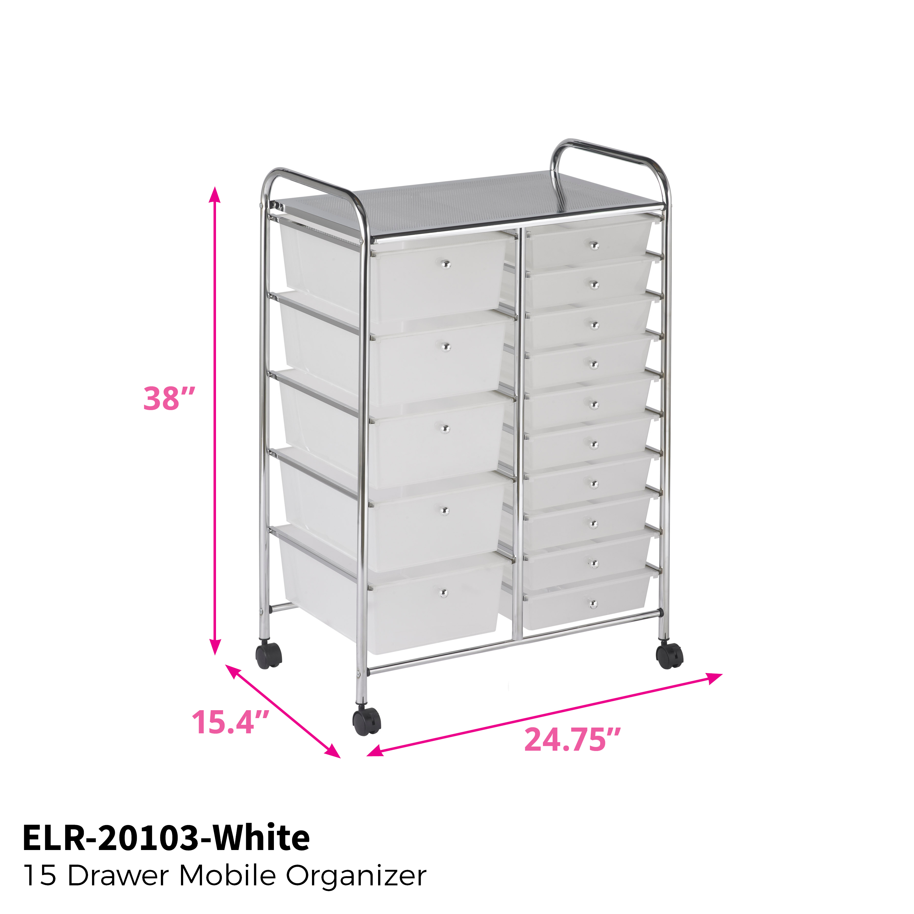 15 Drawer Mobile Organizer Walmart Com