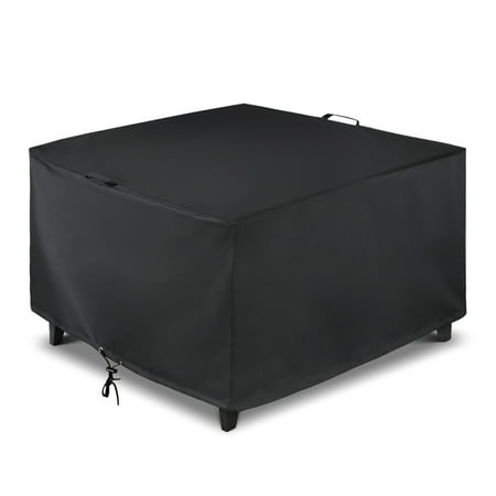 Unicook Fire Pit Cover Square  Large Fire Table Cover  Waterproof Patio Garden Square Stove Firepit Cover  44  L x 44  W x 18  H  Black