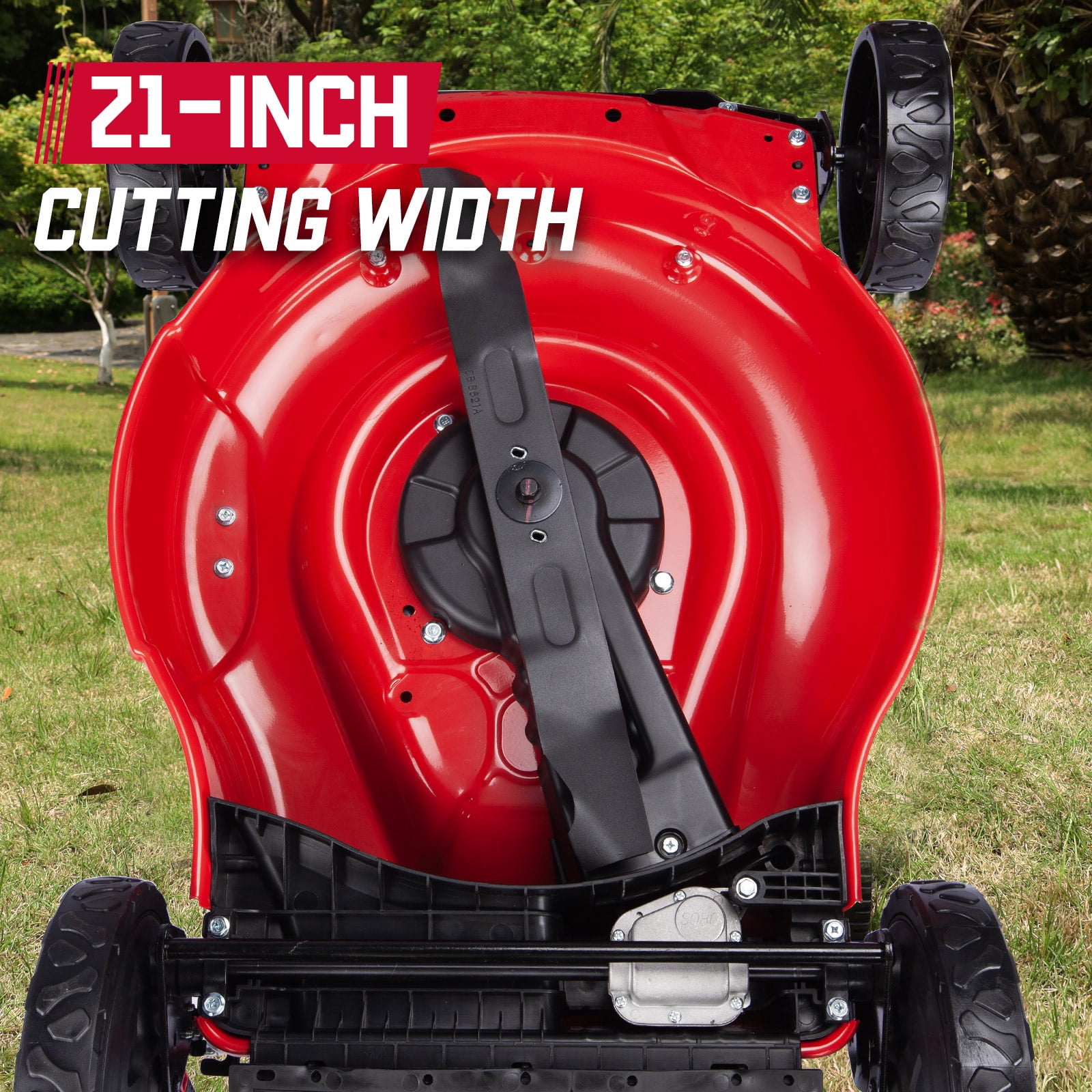 PowerSmart 21-inch 140cc 4-Cycle B&S Engine Gas Powered Push Walk-Behind Mower, 2-in-1 Bag