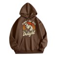 thumbnail image 1 of WEAIXIMIUNG Sweat à Capuche à Fermeture à Glissière pour Femmes, Décontracté, Col Rond, Imprimé Animal, Lettres Anglaises, 1 of 3