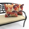 thumbnail image 5 of Jordan Manufacturing 18" x 18" Hixon Sunset Beige Leaves Square Outdoor Throw Pillow (2 Pack), 5 of 12
