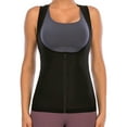thumbnail image 5 of FUTATA Women Sauna Vest Slimming Workout Tank Top Waist Trainer Slim Polymer Sauna Suit Tummy Control Sweat Enhancing Shapewear with Zipper, 5 of 6
