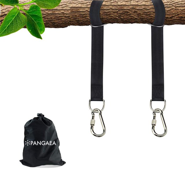 Kit De Correas Para Colgar Columpio De Árbol, Resistente, Con Capacidad Para 2200 Libras, 5 Pies, Extralargo, Con Mosquetones A Presión Con Cierre Más Seguro Y Bolsa De Transporte