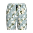 thumbnail image 3 of Yiaed Tulips Flowers for Men's Soft Sleep Pajama Short Lounging Pajama Shorts-Medium, 3 of 8