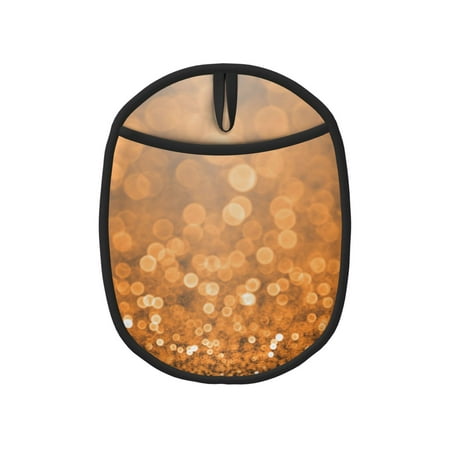 

Pofeuu Sparkling Orange and Black Print Silicone Pot Mat Mitten With Hanging Loop Heat Resistant Oven Mitts Non-Slip Bbq Baking Smoking Potholders
