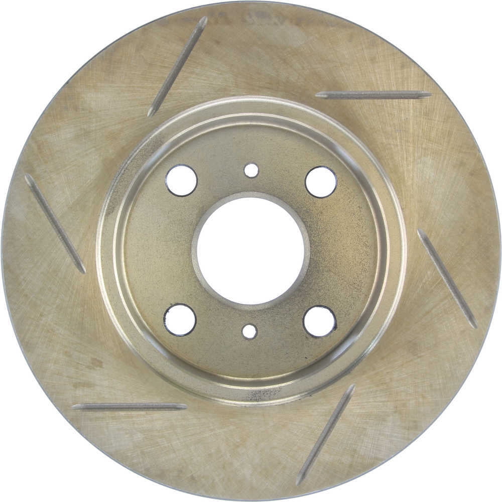 StopTech 126.44046SL Sport Slotted Brake Rotor; Rear Left, European style brake pad compounds