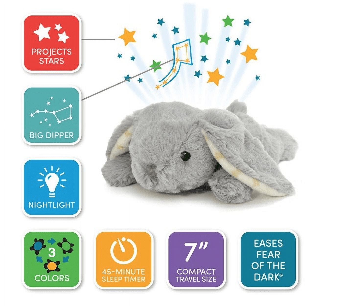 Cloud b Dream Buddies Bunny Star Constellation Night Light Mini Plush Toy