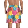 thumbnail image 3 of KLL Colorful Wool Balls Men's Casual Summer Beach Shorts Hawaiian Shorts with Pockets-X-Large, 3 of 5