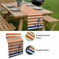 thumbnail image 5 of Anchor Orange Table Runner - 70 Inch Long, Kitchen Dining Table Runner Dresser Scarves, Modern Navy Blue White Striped Nautical Farmhouse Decor for Coffee Tables Wedding Party Banquet, 5 of 8