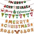thumbnail image 2 of Pancarta navideña, decoraciones navideñas para el hogar, guirnalda, hombre de jengibre, colgante de Papá Noel 2023, regalos de Navidad, Año Nuevo 2025, 2 of 5